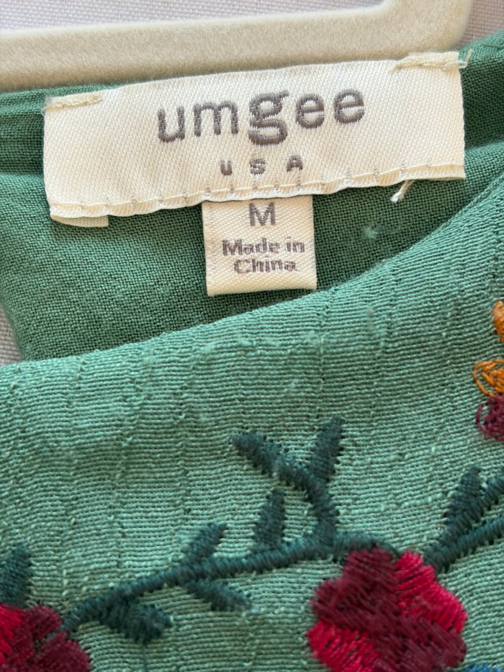 Umgee Medium Green Embroidered Mini Dress - Picture 3 of 9